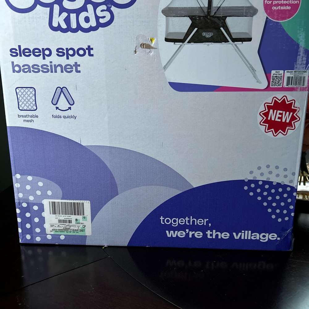 Cosco Kids Purple Sleep Spot Bassinet - Portable Baby Bassinet